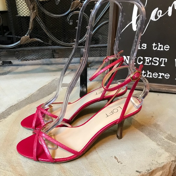 LOFT Shoes - Ann Taylor Loft Leather Ankle Strap Heels 6 1/2